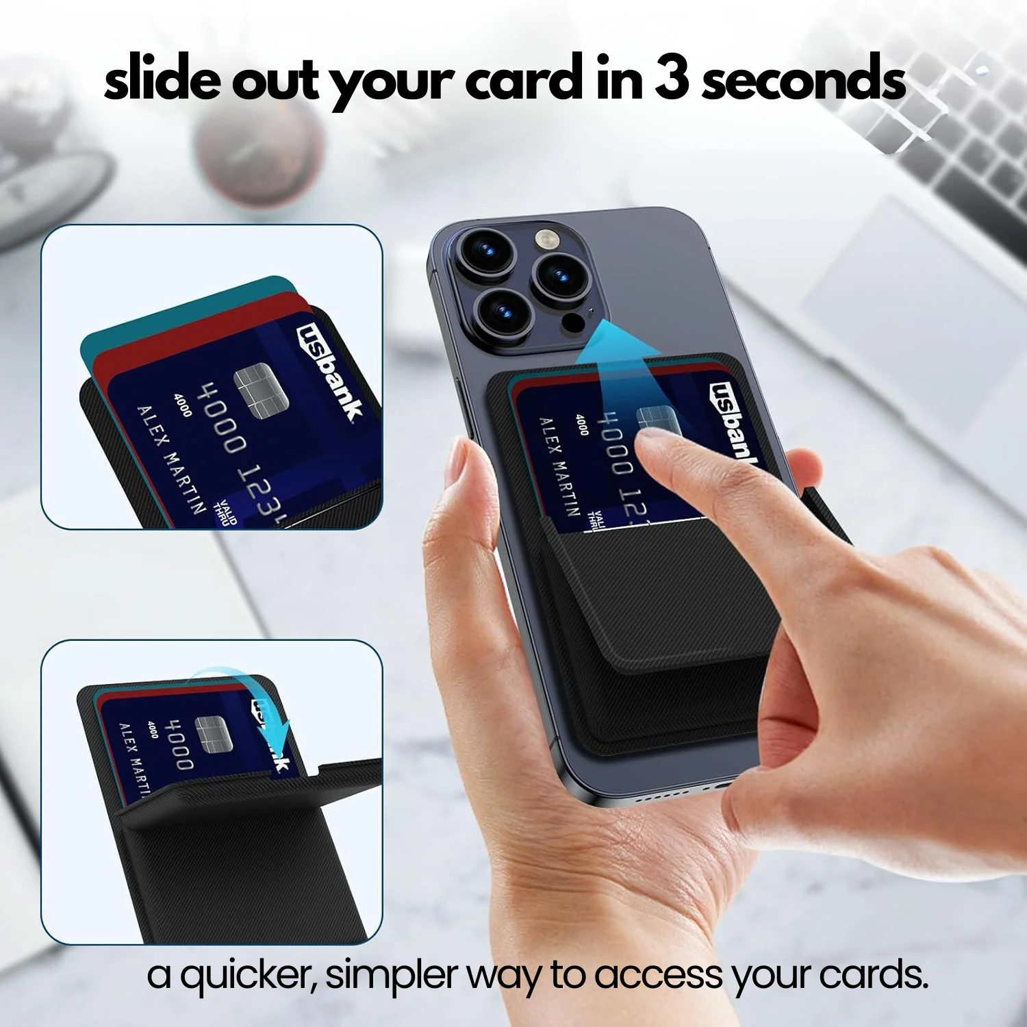 MagFlip Pro – Magnetic MagSafe Wallet for 3 Cards - Image 10