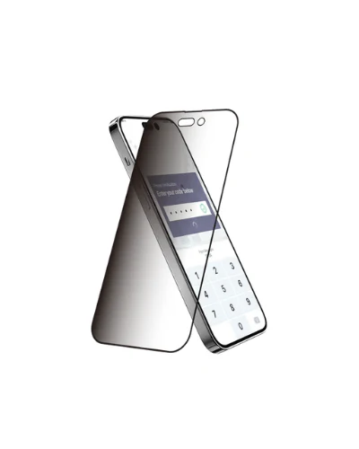 Eye + Face Skin Protection AntiGlare 5D Tempered Glass for iPhone 14 Pro. Blue Light Blocking ABCS Glass