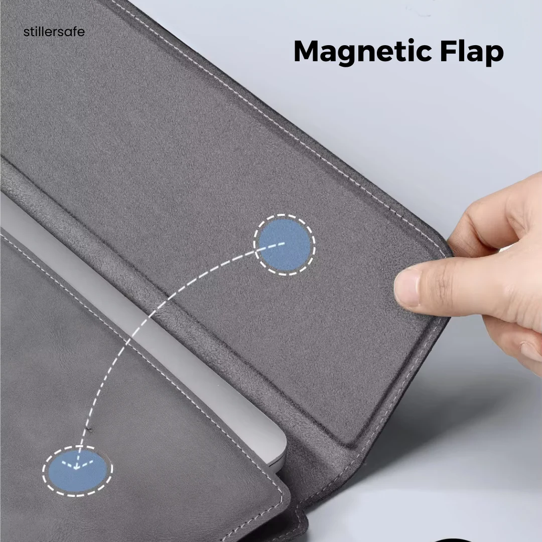 Laptop Sleeve With Stand - PU Leather - Image 12