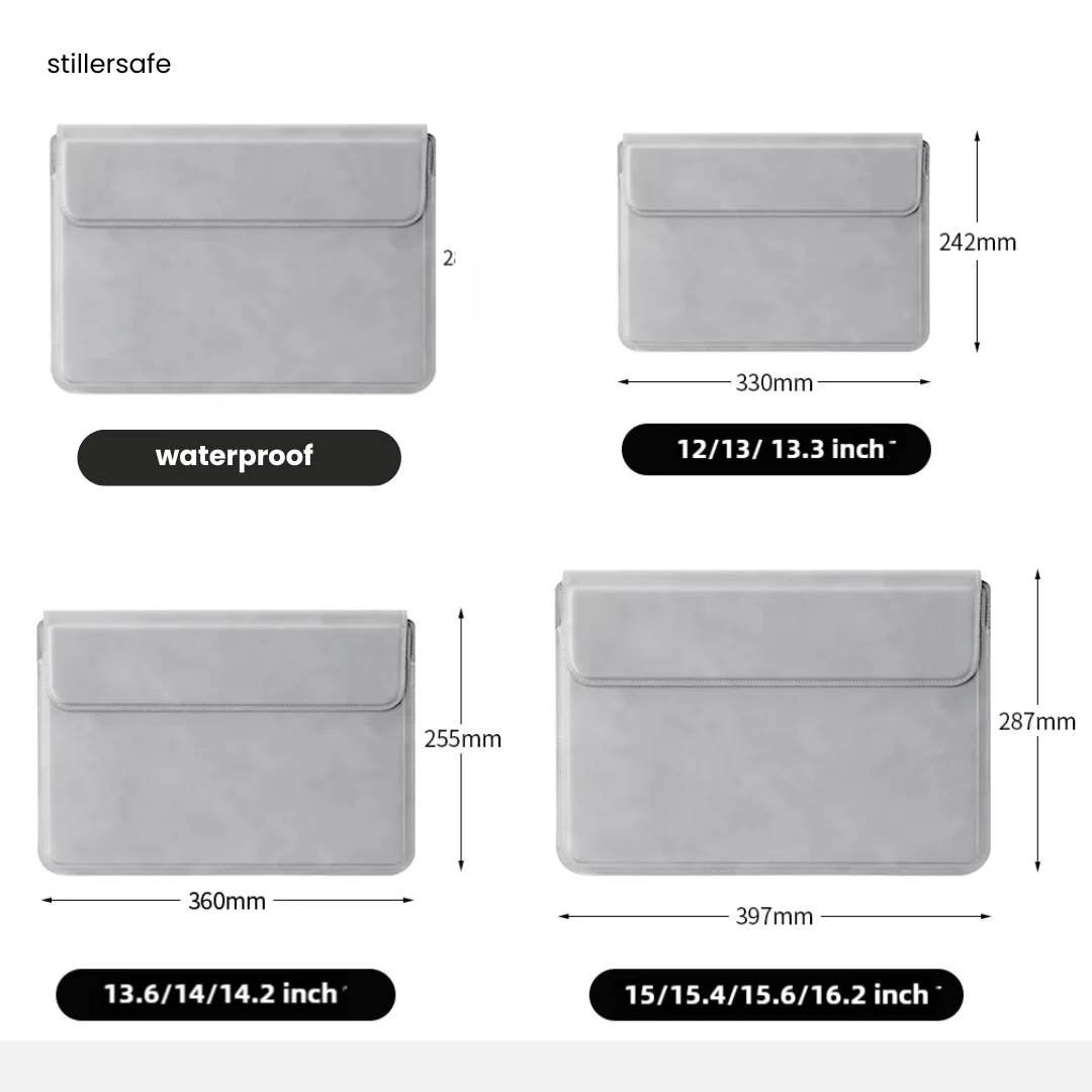 Laptop Sleeve With Stand - PU Leather - Image 6