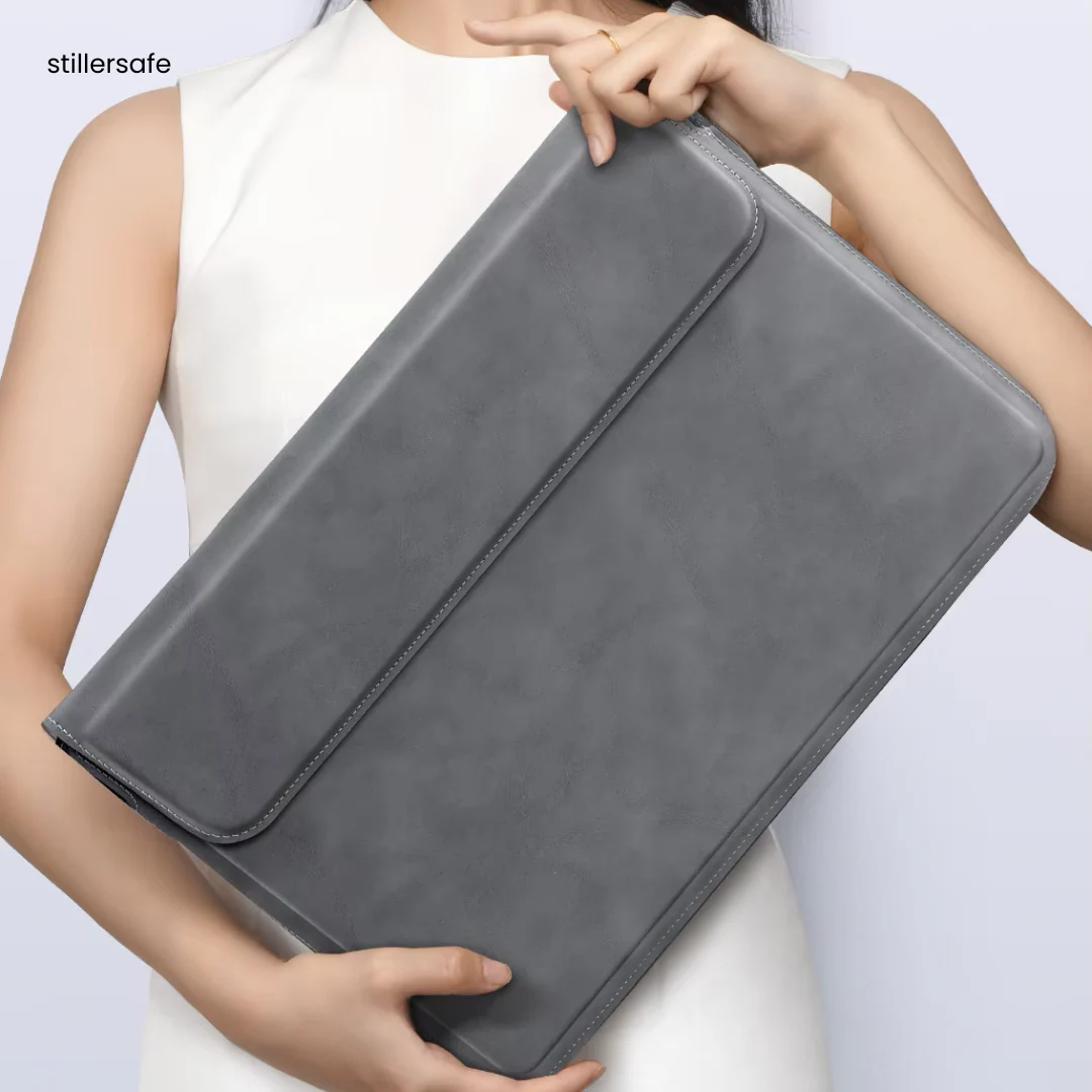 Laptop Sleeve With Stand - PU Leather - Image 7