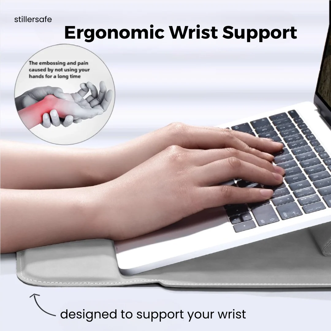 Laptop Sleeve With Stand - PU Leather - Image 9