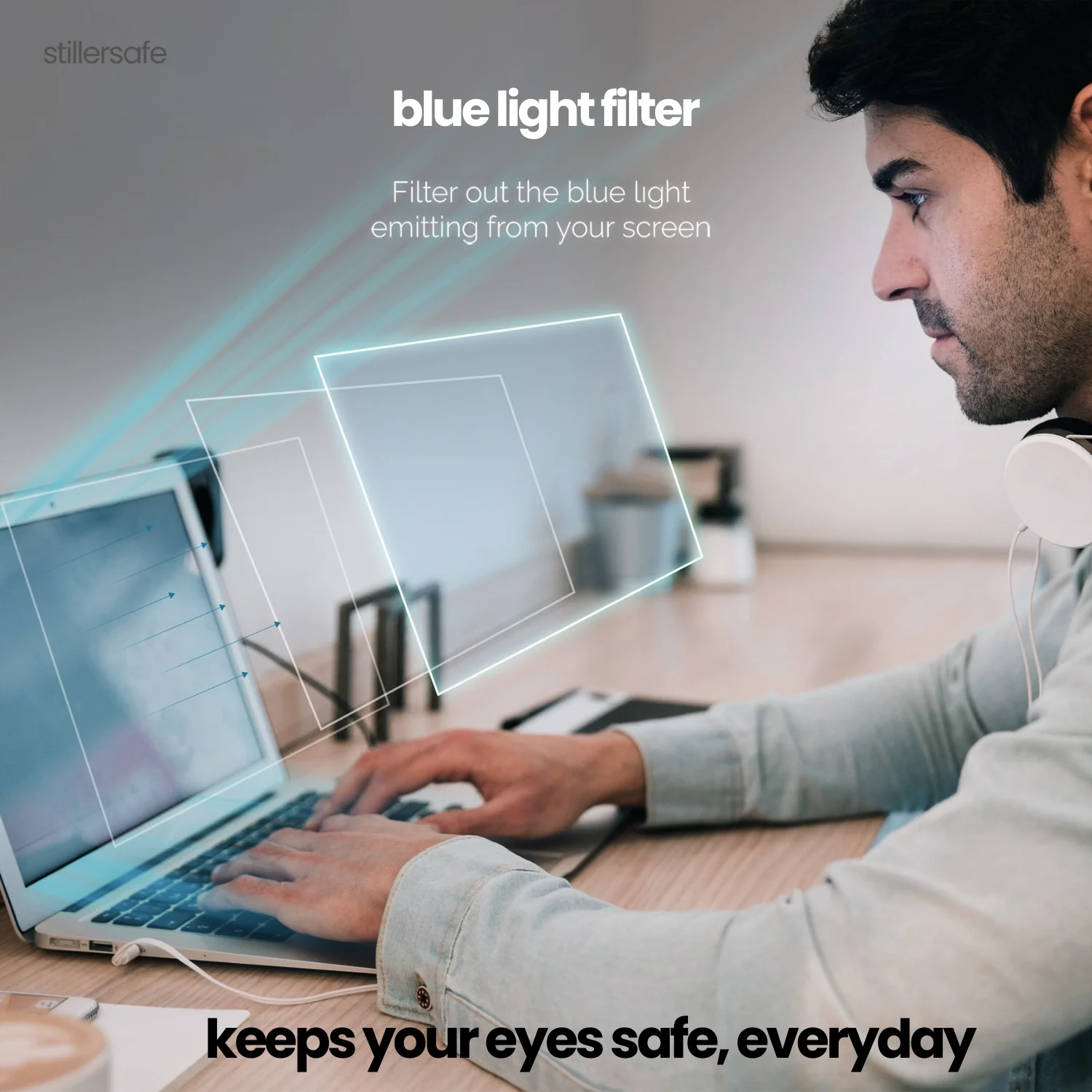 AntiGlare Eye + Face Skin Protection Screen for Microsoft 13 Inch Laptop Blue Light Blocking ABCS screen. - Image 6